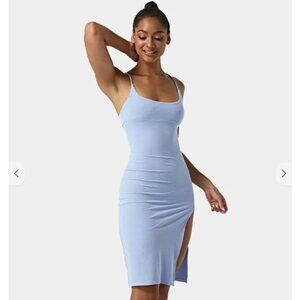 Halara Everyday Split Strap Bodycon Midi Chill Party Dress-Sensational